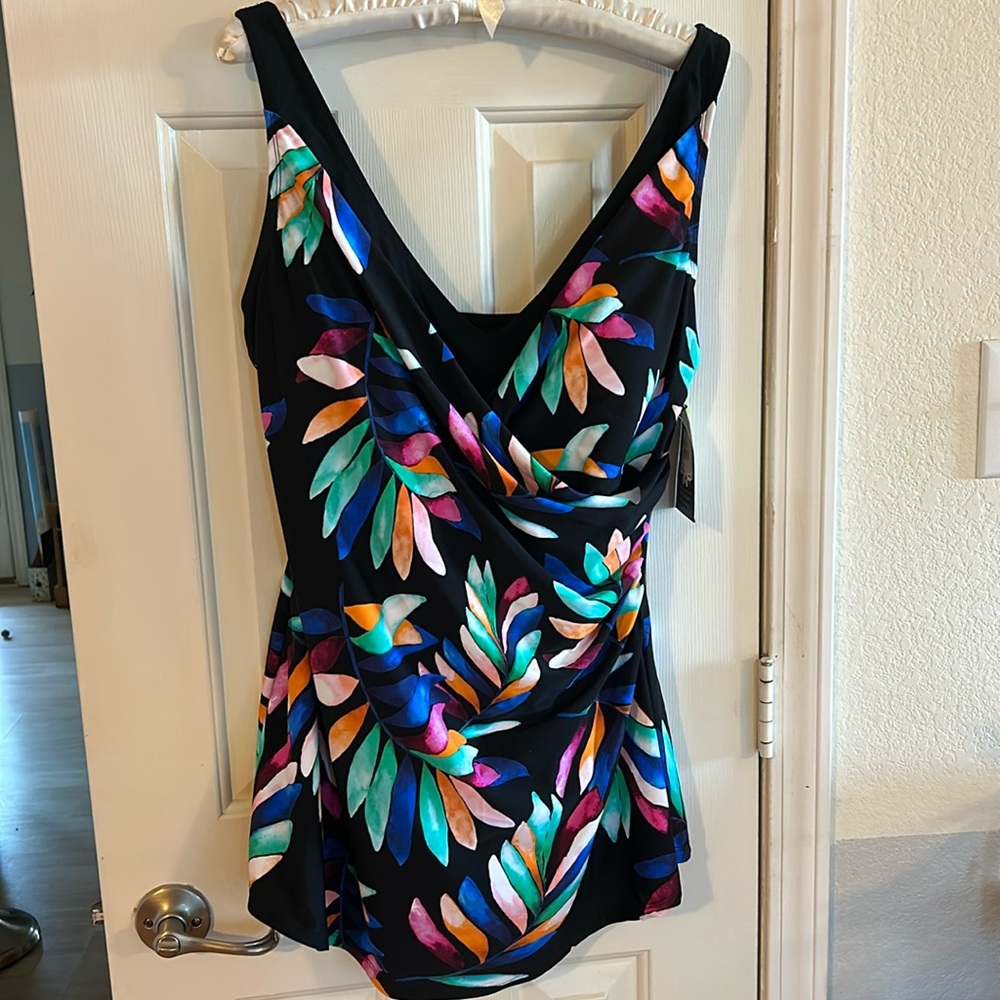 Mazu Swim One piece Swim Dress NWT